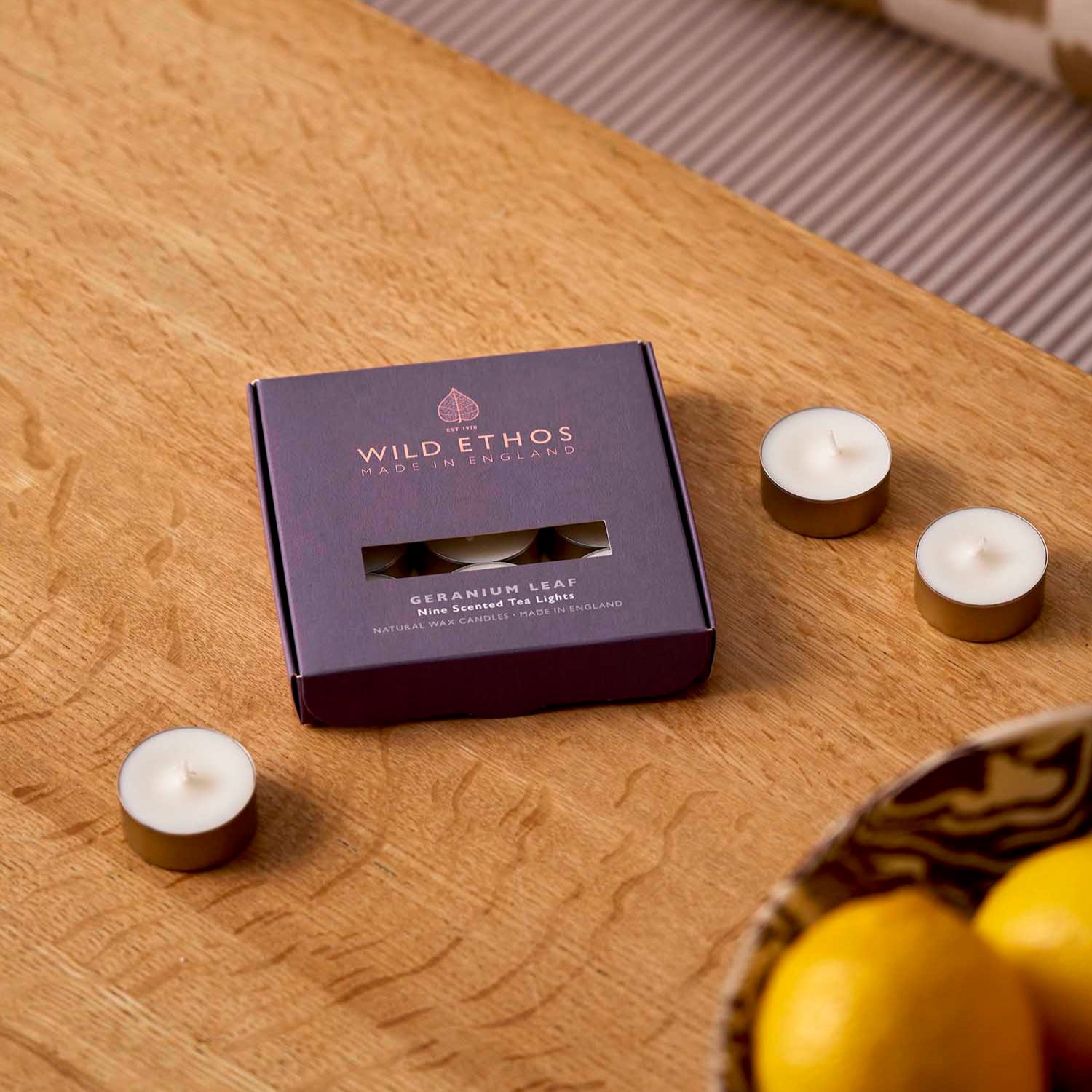 Wild Ethos Geranium Leaf Scented Tealights