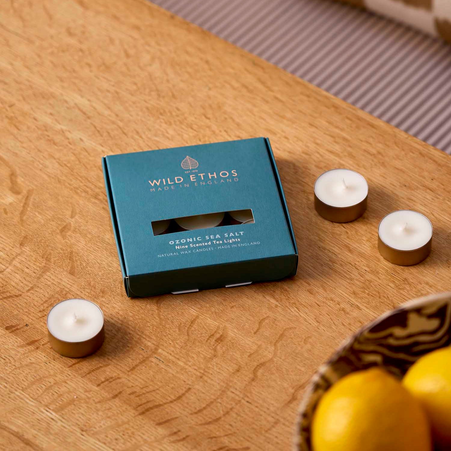 Wild Ethos Ozonic Sea Salt Scented Tealights