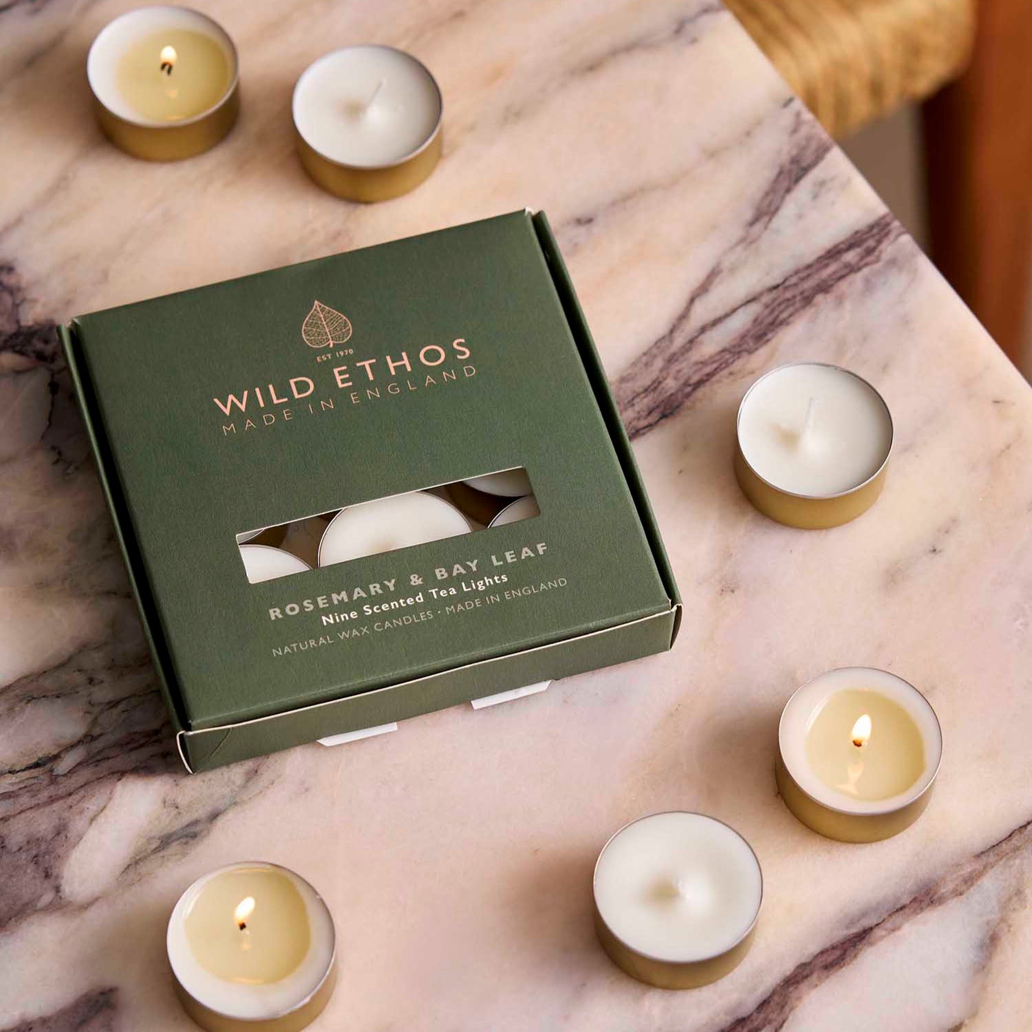 Wild Ethos Rosemary & Bay Leaf Scented Tealights