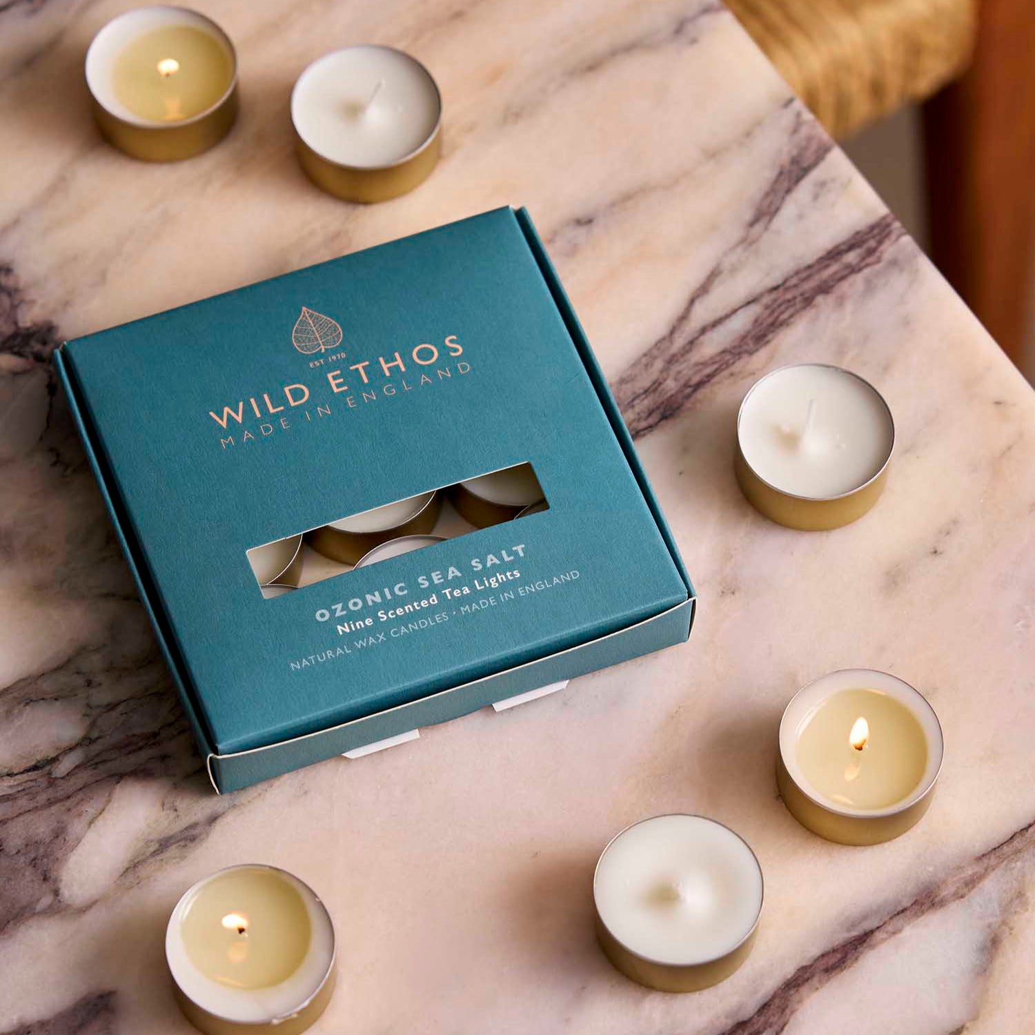 Wild Ethos Ozonic Sea Salt Scented Tealights