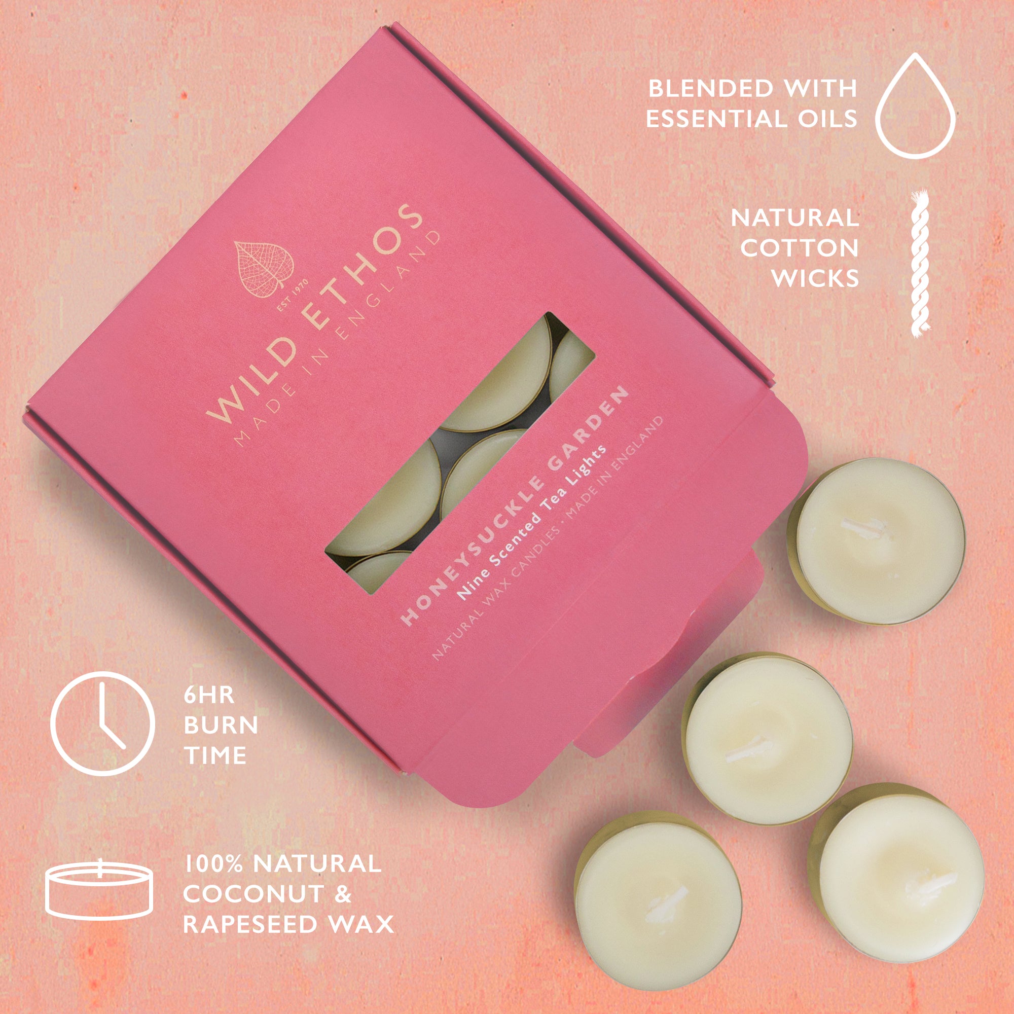 Wild Ethos Honeysuckle Garden Scented Tealights