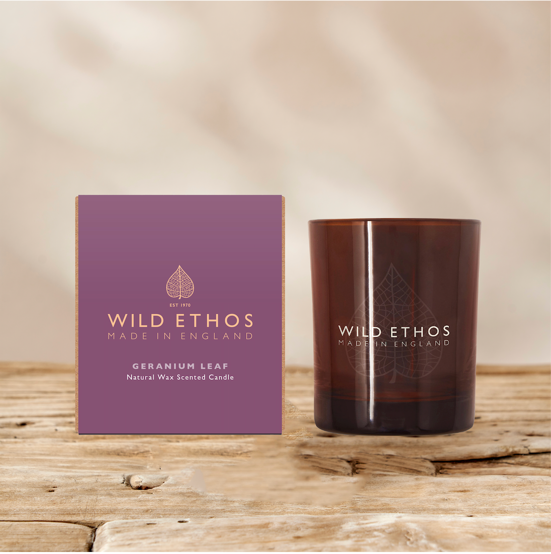 Wild Ethos Geranium Leaf Glass Candle