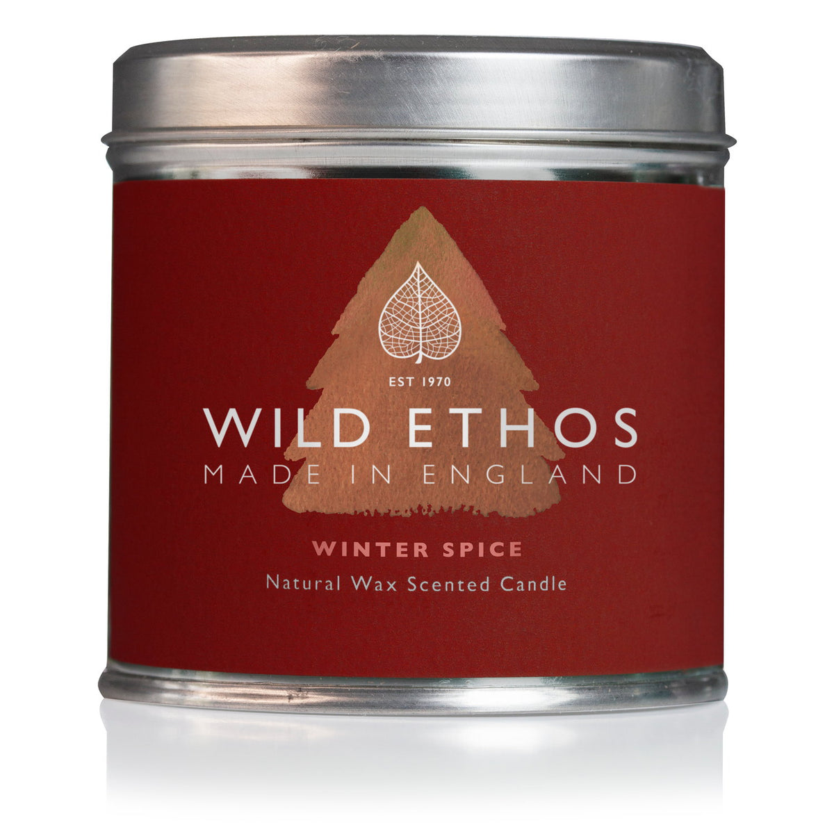Wild ethos winter spice tin candle with orange and cinnamon
