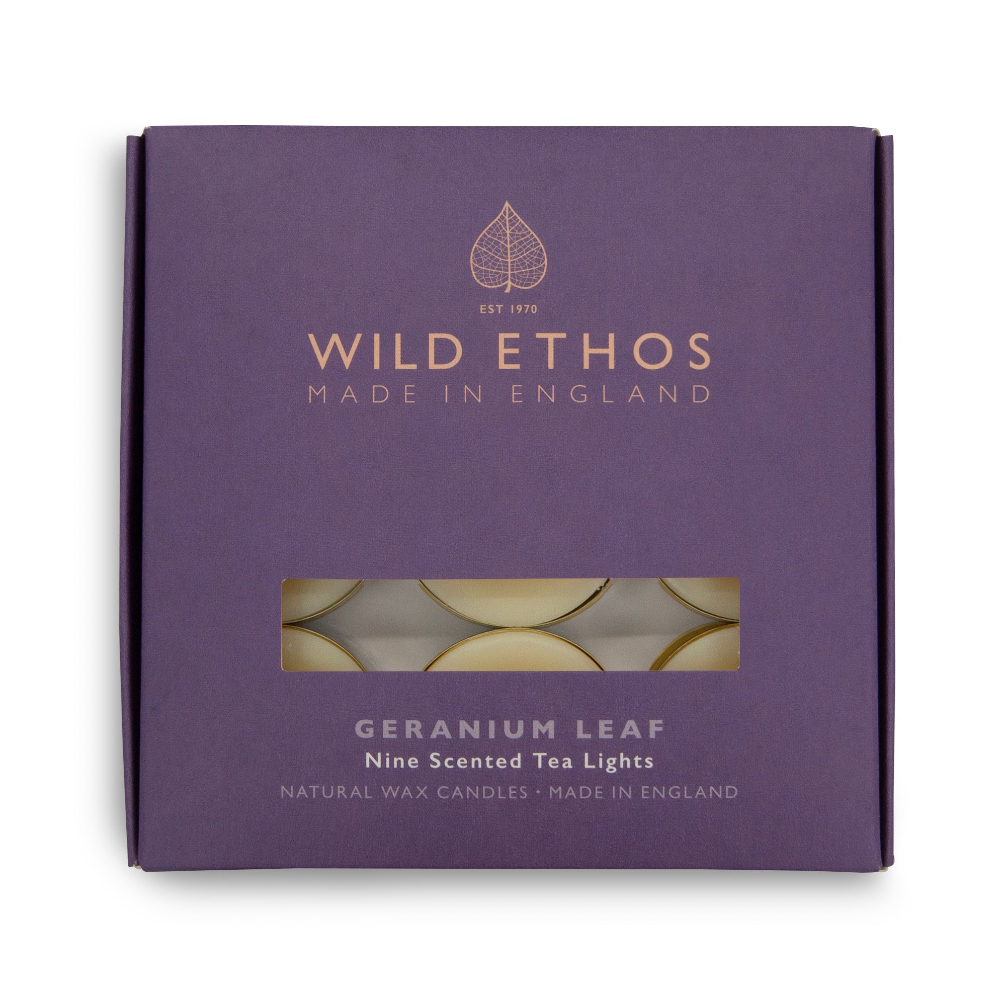 Wild Ethos Geranium Leaf Scented Tealights