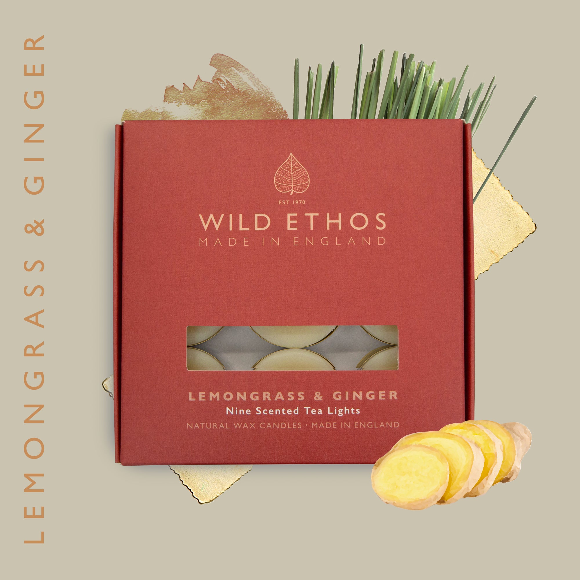 Wild Ethos Lemongrass & Ginger Scented Tealights