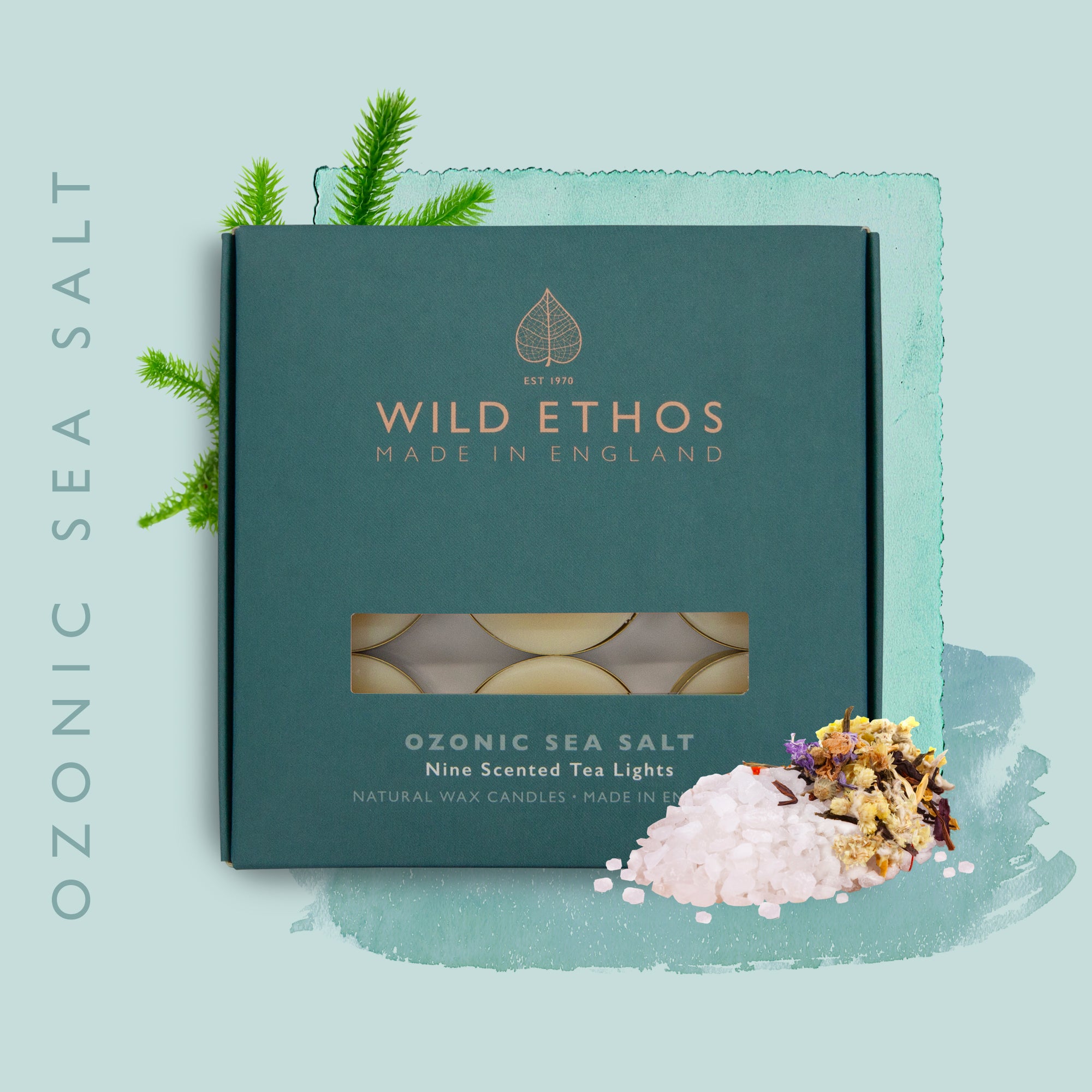 Wild Ethos Ozonic Sea Salt Scented Tealights