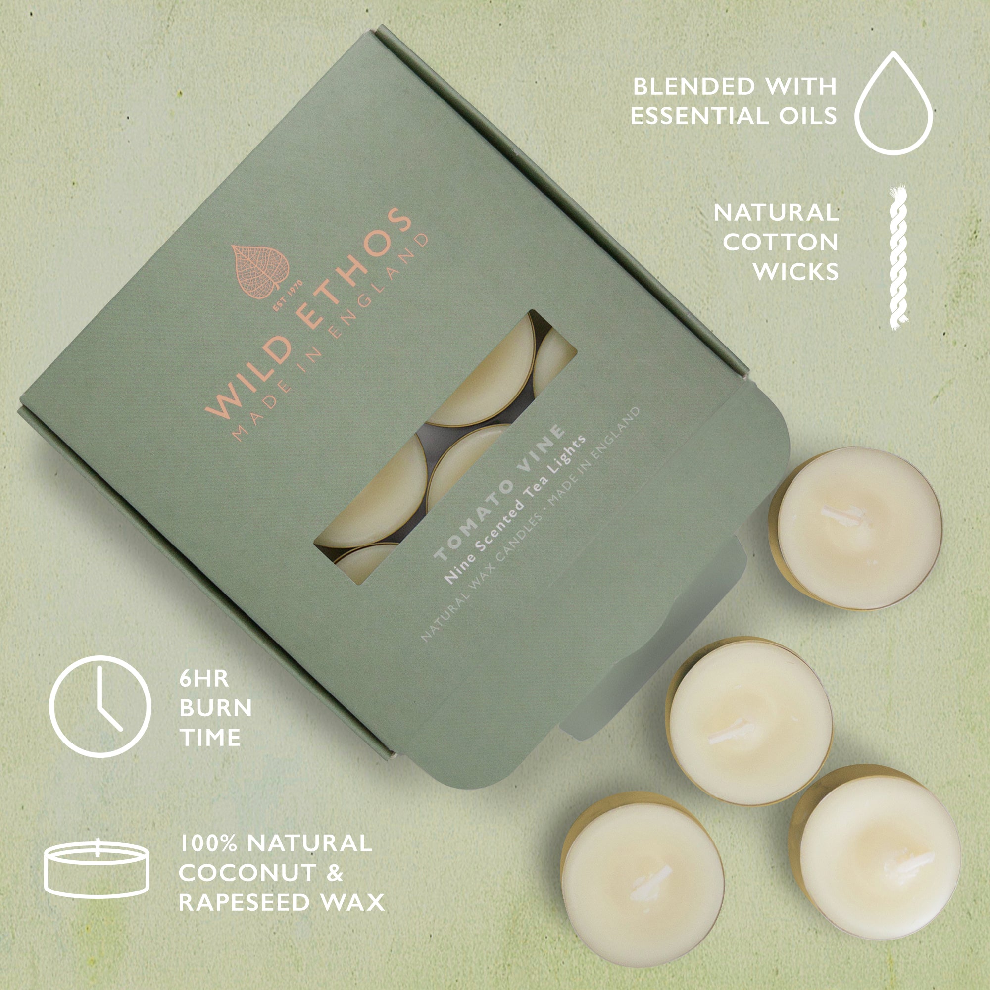 Wild Ethos Tomato Vine Scented Tealights