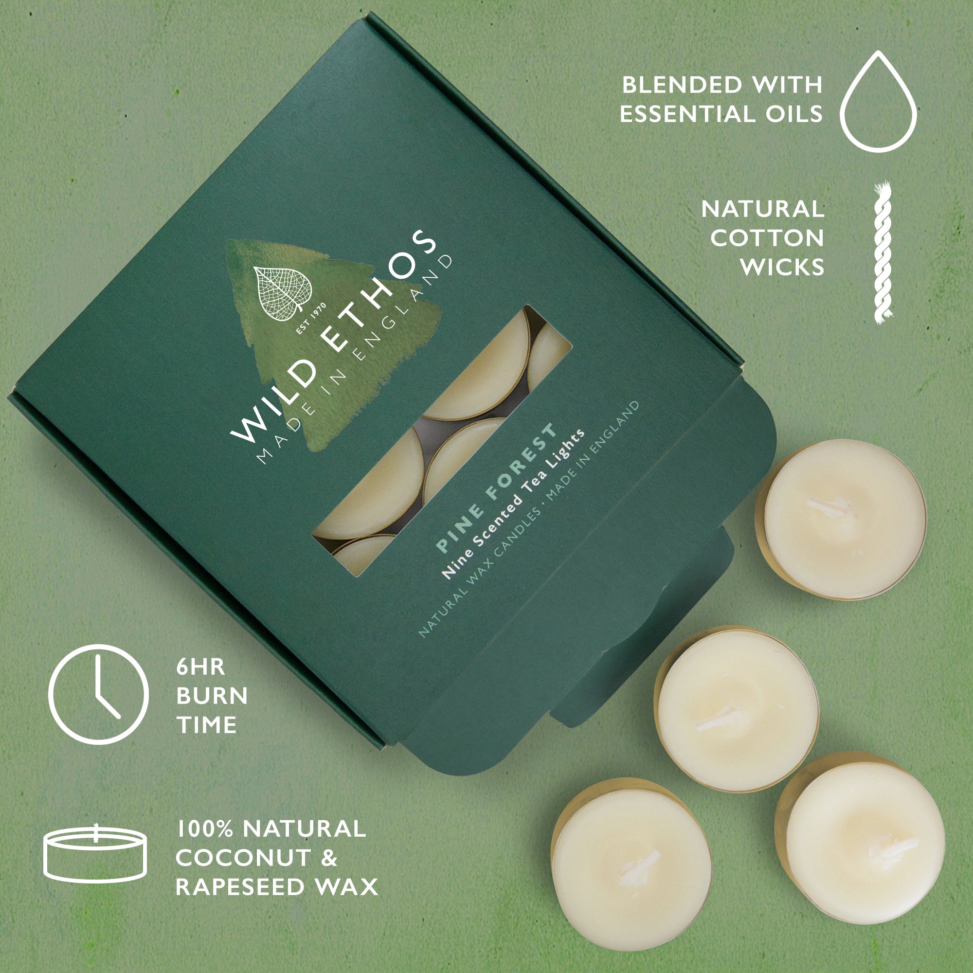 Wild Ethos Pine Forest Scented Tealights
